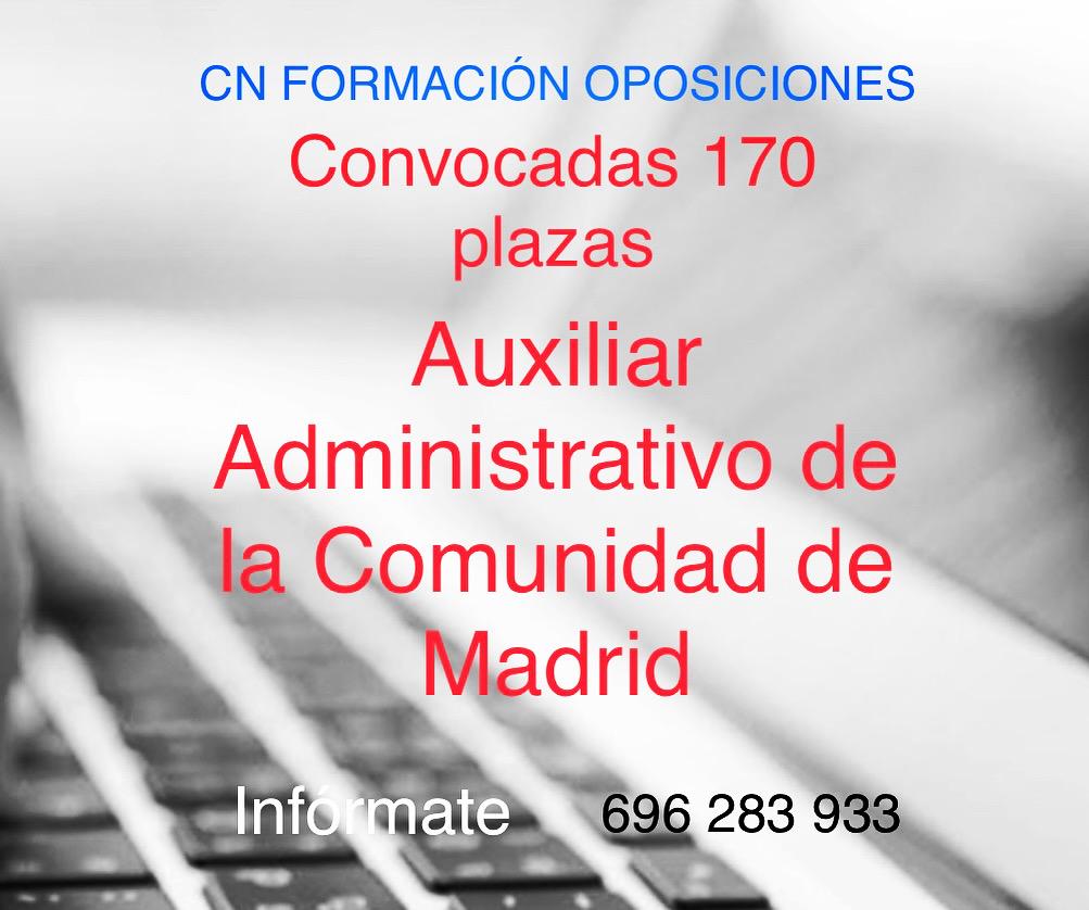 Convocatoria Auxiliar Administrativo de la Comunidad de Madrid 2023